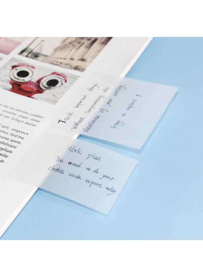 Transparent Sticky Notes Pad, 3x3 Waterproof Self-Adhesive Clear Memo Message Reminder, 10 Packs 500 Sheets (3 x 3 Inches) - Image 4